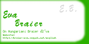 eva braier business card